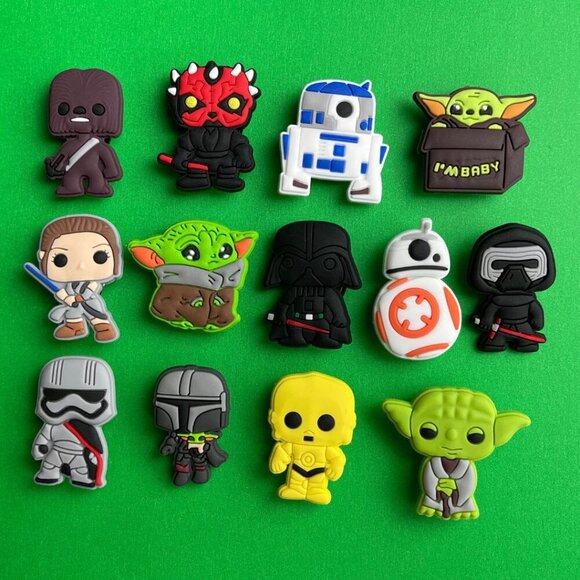 Star Wars Accessories - Star Wars Crocs Shoe Charms Set of 13 – Darth Vader, Yoda, R2-D2